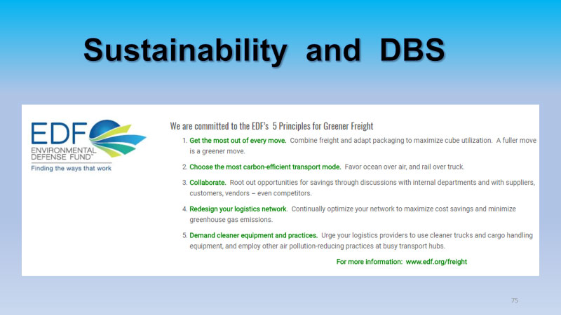 Sustainability and DBS